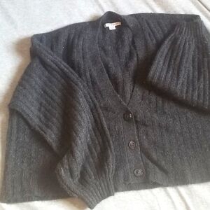Charcoal Cropped Cardigan